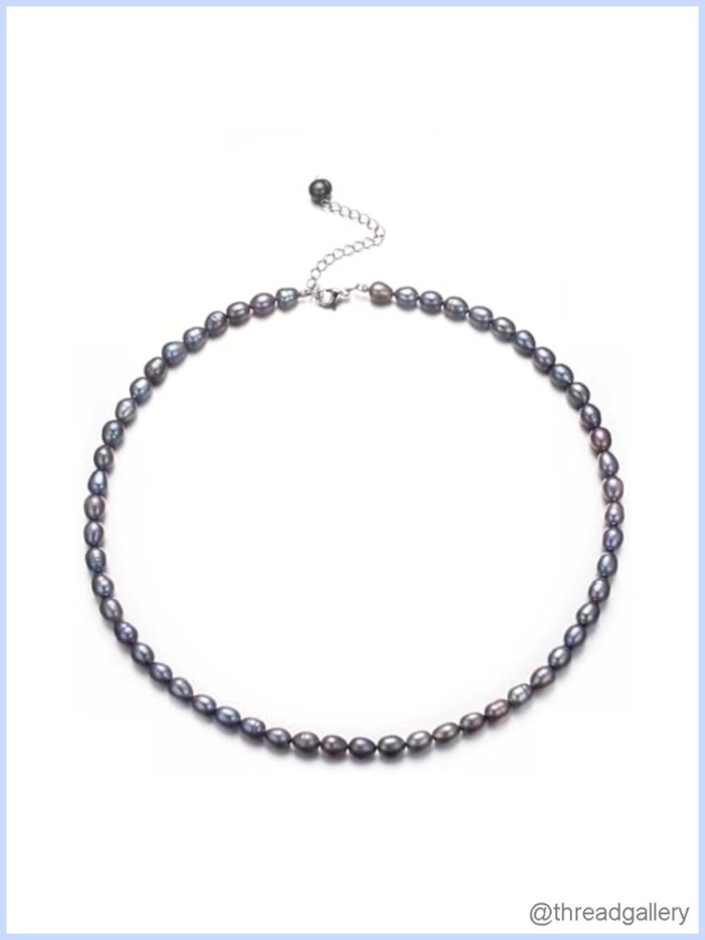 Freshwater Pearl Choker Necklace Gold Plated Adjustable 6x8mm Rice Pearl Strand
